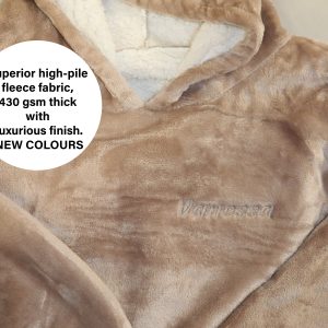 Personalised Embroidered Oodie Christmas Gift New Mum Dad Hooded Blanket Super Soft Oversized Sherpa Fleece, Super Thick,Valentines Day