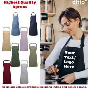 Personalised Custom Apron, Any text, Any design, Mother's Day For Mum Top Gift New, One size Apron, Easter, Baking Home Cooking, Your Logo